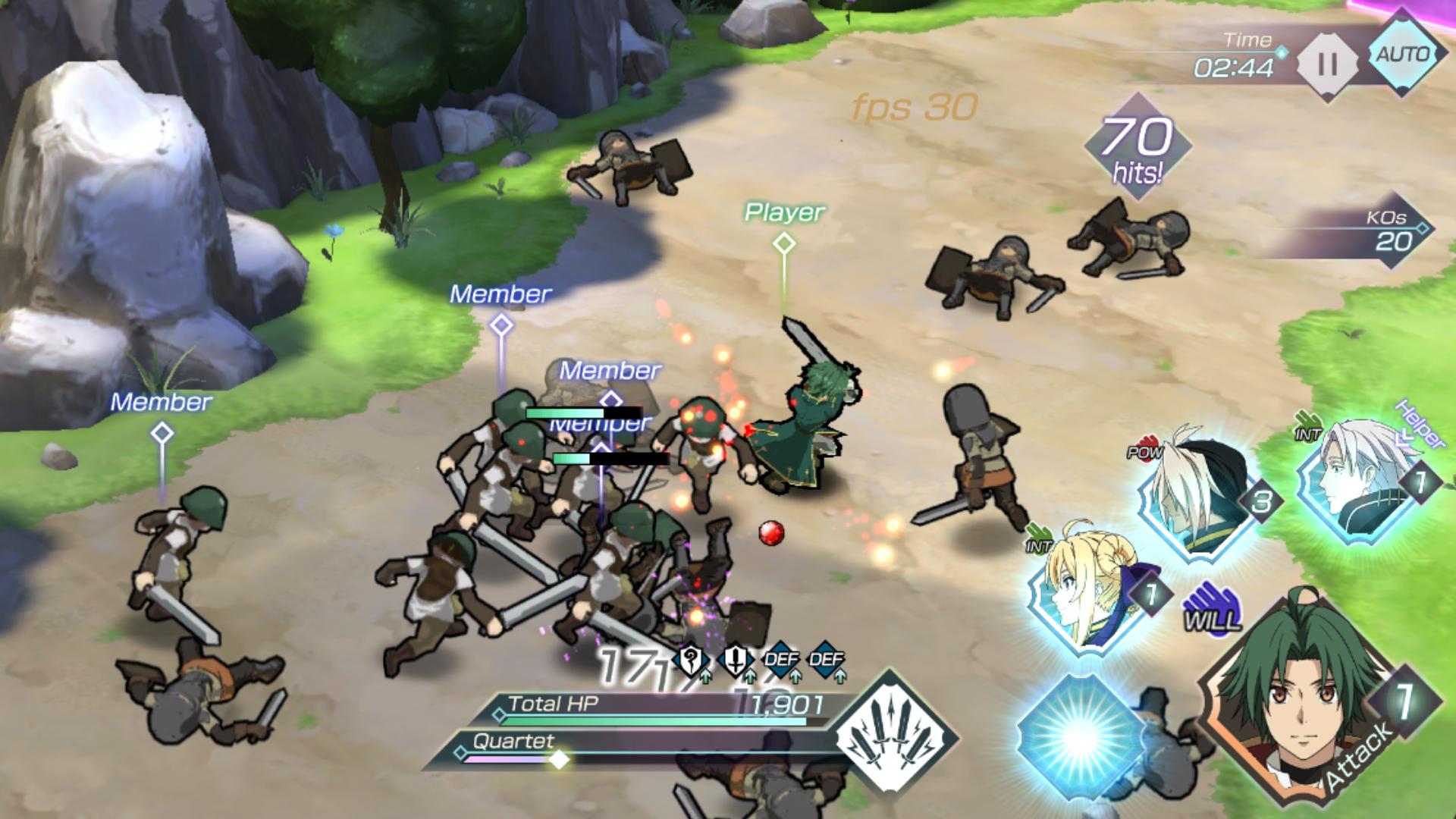 Game Anime Grancrest War: Quartet Conflict